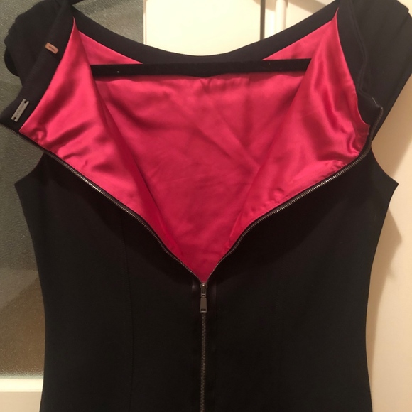 Elie Tahari Tweed/Black Sheath Dress - Picture 4 of 5